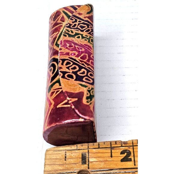 Handcrafted Batik Glasses Case With Mirror Multicolor Abstract Design - Picture 10 of 10